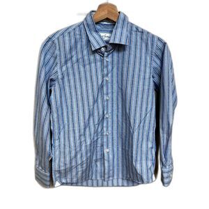 Robert Graham Blue Striped Long Sleeve Dress Shirt - Boys M - Designer Button Up
